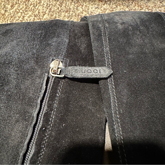 Gucci Dionysus suede over the knee boots size 37 1/2 black - Picture 7 of 16